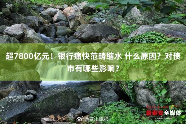 超7800亿元！银行痛快范畴缩水 什么原因？对债市有哪些影响？