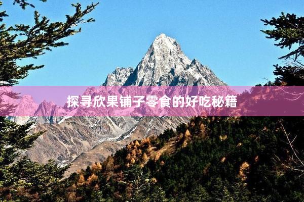 探寻欣果铺子零食的好吃秘籍