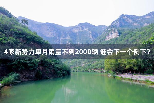 4家新势力单月销量不到2000辆 谁会下一个倒下？